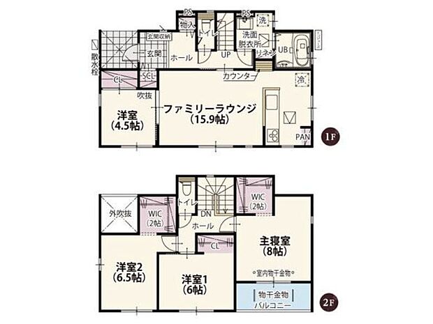 【間取り】1号棟♪ ■4LDK・収納力と開放感のバランスが取れた設計。共働き世帯や子育て世帯におススメです♪