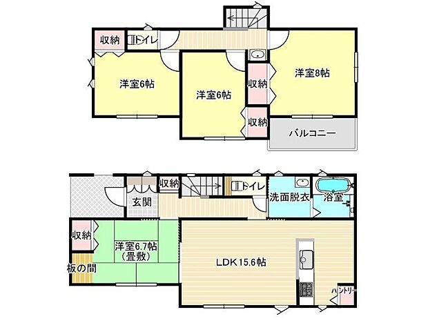 【間取り】17号棟♪ ■家具など配置がしやすい縦型リビング☆あると便利な和室付き