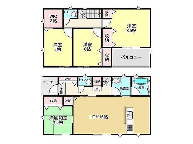 【間取り】2号棟♪ ■LDKに隣接した和室付き広々した空間で家族団らんできます♪