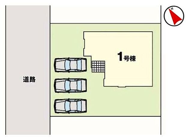 【区画図】 ■車の出し入れも安心!北西6m道路♪駐車スペース並列3台可能♪