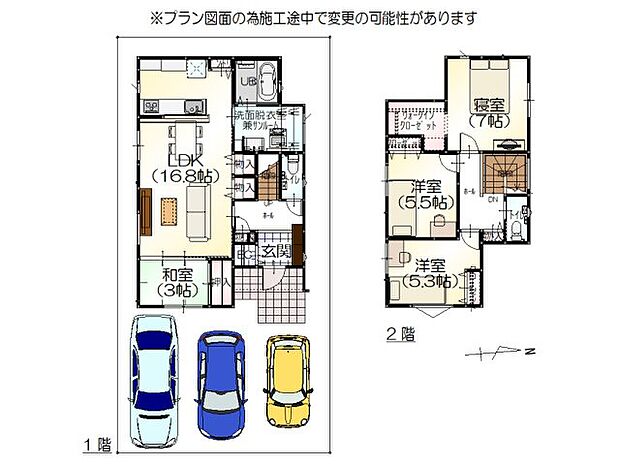 1Fで家事が完結する間取り！LDKの収納やキッチンのパントリーなど、収納量にこだわった一邸です！