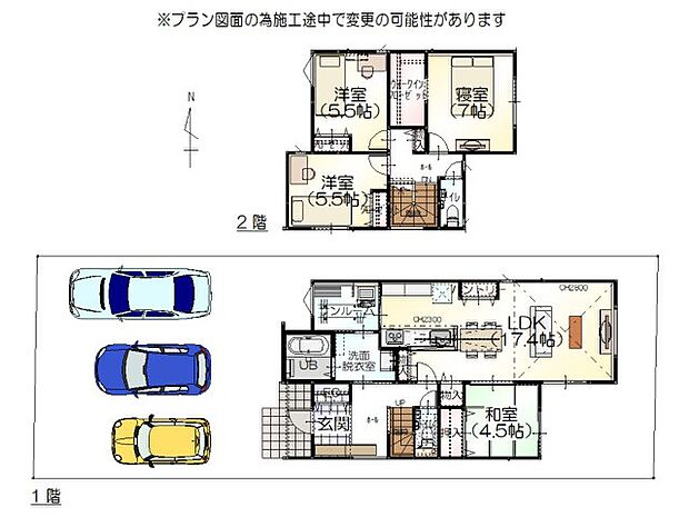 サンルームと洗面脱衣所は広めになっております！