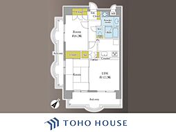 藤和シティホームズ神楽坂 2LDKの間取図画像