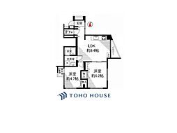 オリンポス板橋栄町 2DKの間取図画像