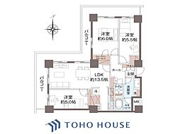 リプレ川口一番街1号棟 3LDKの間取図画像