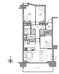 サンクタス南品川 3LDKの間取図画像