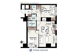 桜台マンション 2LDKの間取図画像