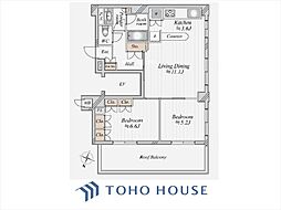 ヴェルビュ東十条フロントステージ 2LDKの間取図画像