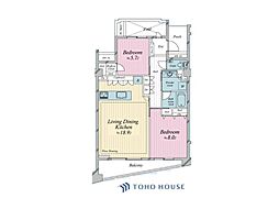 フェリアル池袋アルシエーロ 2LDKの間取図画像