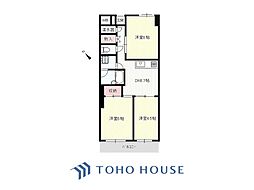 南常盤台サンライズ 3DKの間取図画像