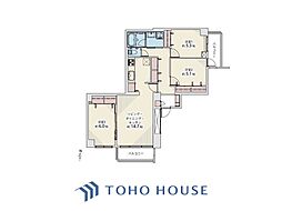 徳川マンション 3LDKの間取図画像