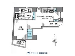 グリーンパーク市ヶ谷柳町 1LDKの間取図画像