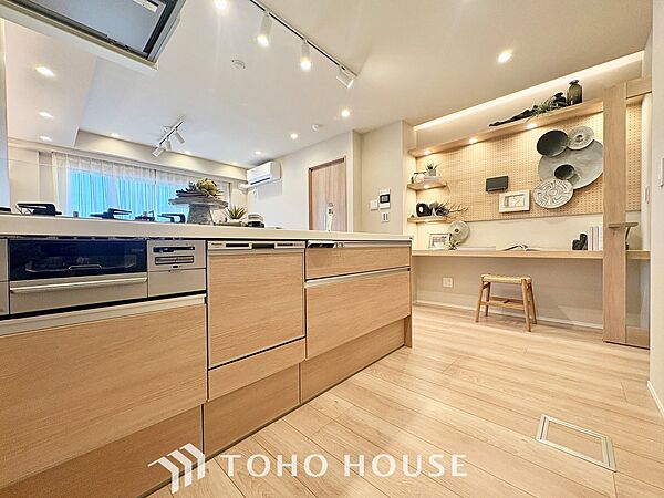 【KITCHEN】◆家族のおはよう◆の声を笑顔で迎えてあげられるシステムキッチン。朝ごはんが楽しみでちょっと早起きしたくなるんです。