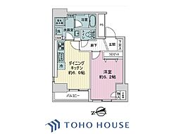 シティハウス西大久保 1DKの間取図画像