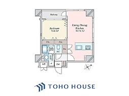 LIVCITY中央区築地 1LDKの間取図画像