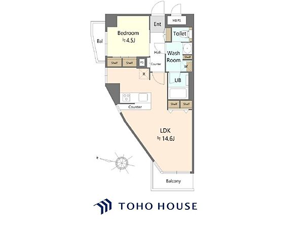 【house the light is illuminat】採光と風　家事導線も比較的良好で、風通しの良さで過ごしやすい麗(うら)らかな気分にさせてくれるリビング