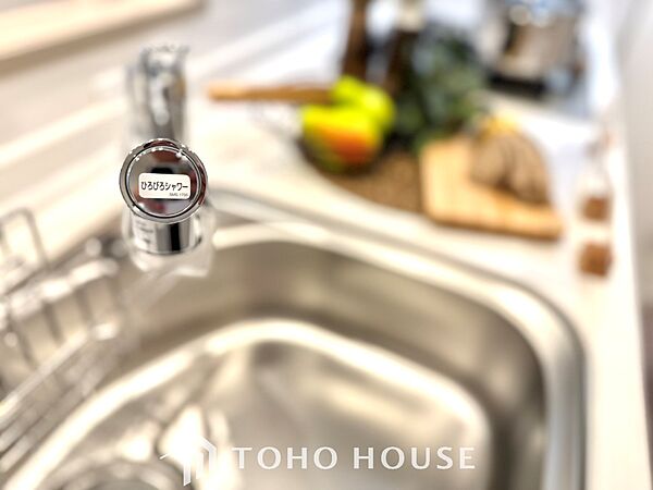 【Water cleaner】蛇口から流れ出すお水はクリーンでいつも楽しめます。また浄水器内臓シャワー混合栓なので場所取らずのスッキリとしたスタイルです。