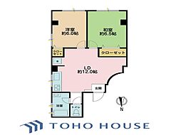 新倉マンション 2LDKの間取図画像
