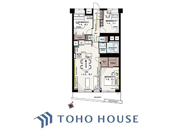【間取り図】生活しやすい間取り空間