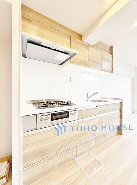 【KITCHEN】◆ワクワク◆開放的で機能性も高いシステムキッチン。お子様は毎日のご飯にワクワク！