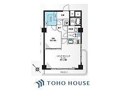 シャンボール第2築地 1LDKの間取図画像