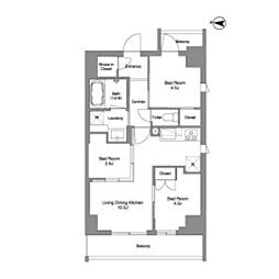 東京メトロ日比谷線 三ノ輪駅 徒歩8分の賃貸マンション 7階3LDKの間取り