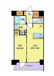 つくばエクスプレス 浅草駅 徒歩6分の賃貸マンション 5階1LDKの間取り