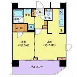 東京メトロ日比谷線 南千住駅 徒歩9分の賃貸マンション 5階1LDKの間取り