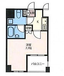 東京メトロ銀座線 浅草駅 徒歩3分の賃貸マンション 5階1Kの間取り