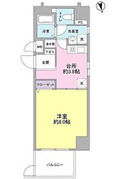 都営浅草線 東日本橋駅 徒歩1分の賃貸マンション 3階1Kの間取り