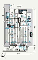 東京メトロ銀座線 田原町駅 徒歩6分の賃貸マンション 7階1LDKの間取り