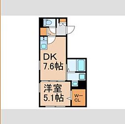 JR総武線 浅草橋駅 徒歩5分の賃貸マンション 3階1DKの間取り