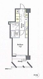 東京メトロ銀座線 浅草駅 徒歩8分の賃貸マンション 2階1Kの間取り