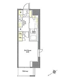 都営浅草線 浅草橋駅 徒歩5分の賃貸マンション 7階1Kの間取り