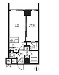 東京メトロ日比谷線 入谷駅 徒歩5分の賃貸マンション 7階1LDKの間取り