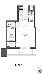東京メトロ銀座線 稲荷町駅 徒歩3分の賃貸マンション 1階1Kの間取り