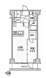 東京メトロ半蔵門線 押上駅 徒歩14分の賃貸マンション 3階1LDKの間取り