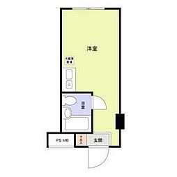 都営新宿線 馬喰横山駅 徒歩1分の賃貸マンション 4階ワンルームの間取り