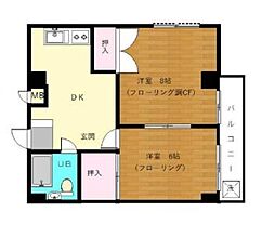 都営浅草線 本所吾妻橋駅 徒歩7分の賃貸マンション 3階2DKの間取り