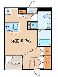 東京メトロ日比谷線 三ノ輪駅 徒歩10分の賃貸アパート 3階ワンルームの間取り