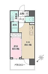 都営浅草線 蔵前駅 徒歩1分の賃貸マンション 5階1DKの間取り