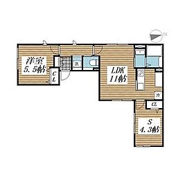Heim Komorelia 1SLDKの間取図画像