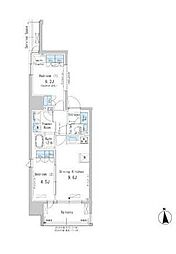 都営大江戸線 新御徒町駅 徒歩3分の賃貸マンション 10階2DKの間取り