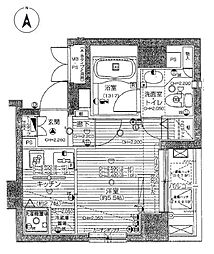 つくばエクスプレス 浅草駅 徒歩4分の賃貸マンション 4階ワンルームの間取り