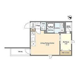 間取図画像 1LDK