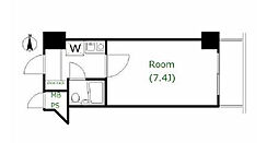 都営浅草線 本所吾妻橋駅 徒歩6分の賃貸マンション 5階1Kの間取り
