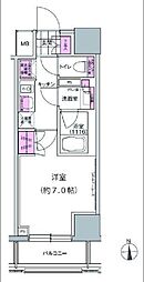 プレジリア東日本橋 4階1Kの間取り