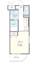 JR総武線 浅草橋駅 徒歩3分の賃貸マンション 5階1Kの間取り