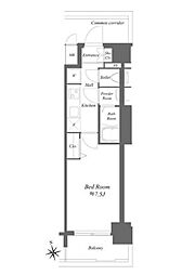 東京メトロ銀座線 浅草駅 徒歩9分の賃貸マンション 5階1Kの間取り