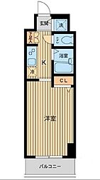 HF東神田レジデンス 12階1Kの間取り